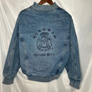 Giorgio Beverly Hills 80s - 90s Vintage Denim Jacket Size M
